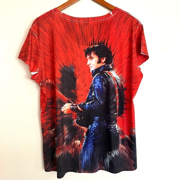 Elvis Sublimation Dyed ‘68 Red Tshirt Size XL - Picture 8 of 8